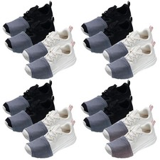 Haysandy 8 Pairs Dance Shoe Covers Over Shoes socks for Medium, Dark Gray
