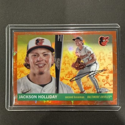 2025 Topps Chrome Platinum Jackson Holliday Orange Toile Refractor /25 Orioles
