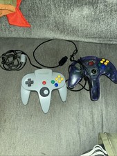 2 Untested Nintendo N64 Controllers, OEM Gray Has Broken Analog Stick