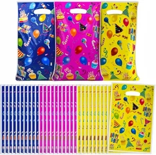 30-Piece Set of 6.3-Inch × 10-Inch Party Gift Bags, Birthday Bags for Kids.