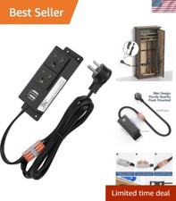 Hidden Electrical Outlet Kit for Gun Safes - 2 AC 2 USB Ports, Compact Design