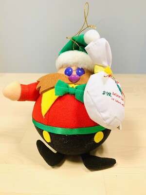 Sonic Robotnik Dr Eggman Christmas Plush Doll SEGA 1994