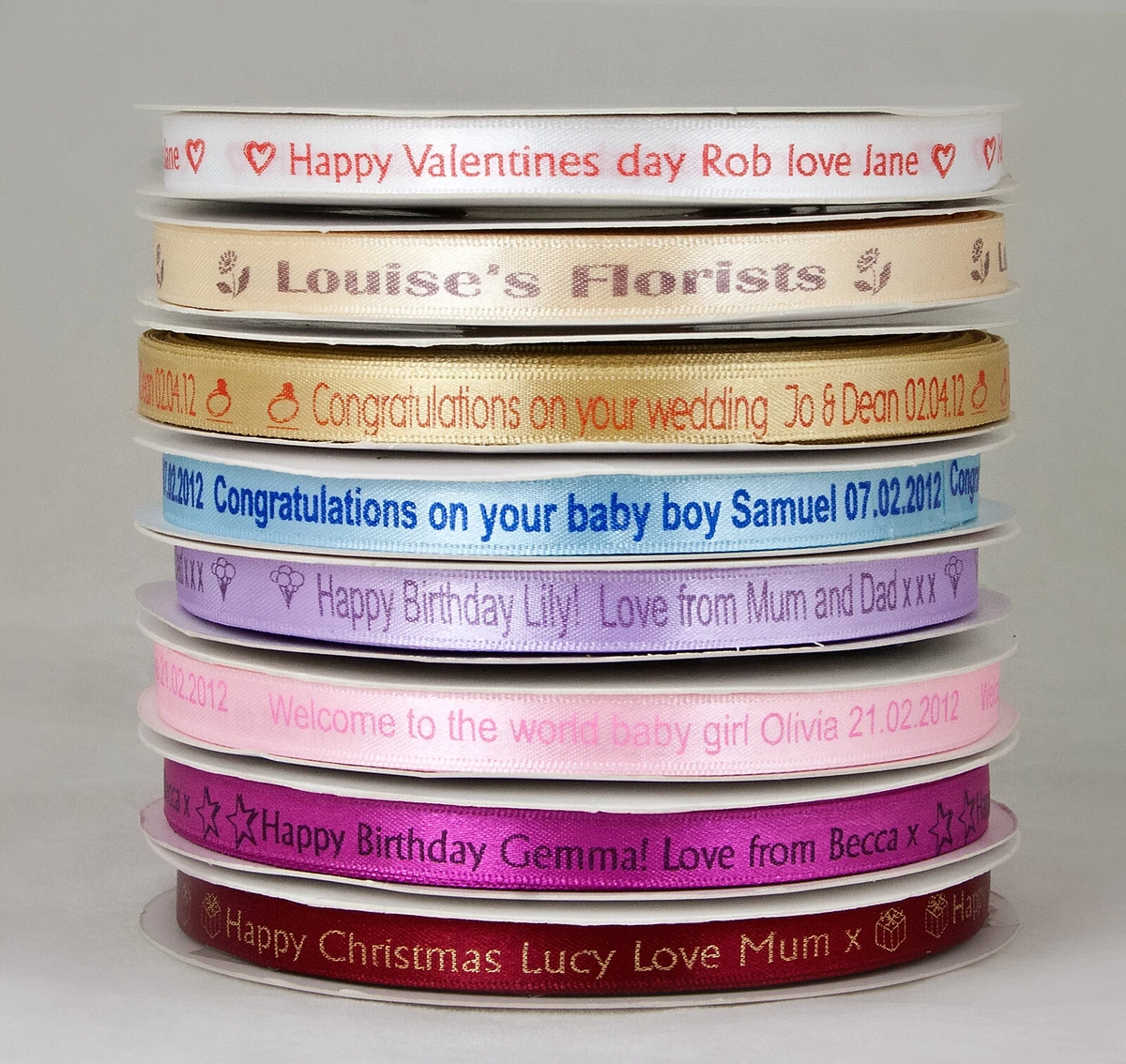 Personalised sale satin ribbon