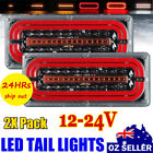 <!--F#f_0-->12V-24V LED Tail Lights 2PCS Sequential Indicator Trailer Ute Caravan Truck Stop<!--F/-->