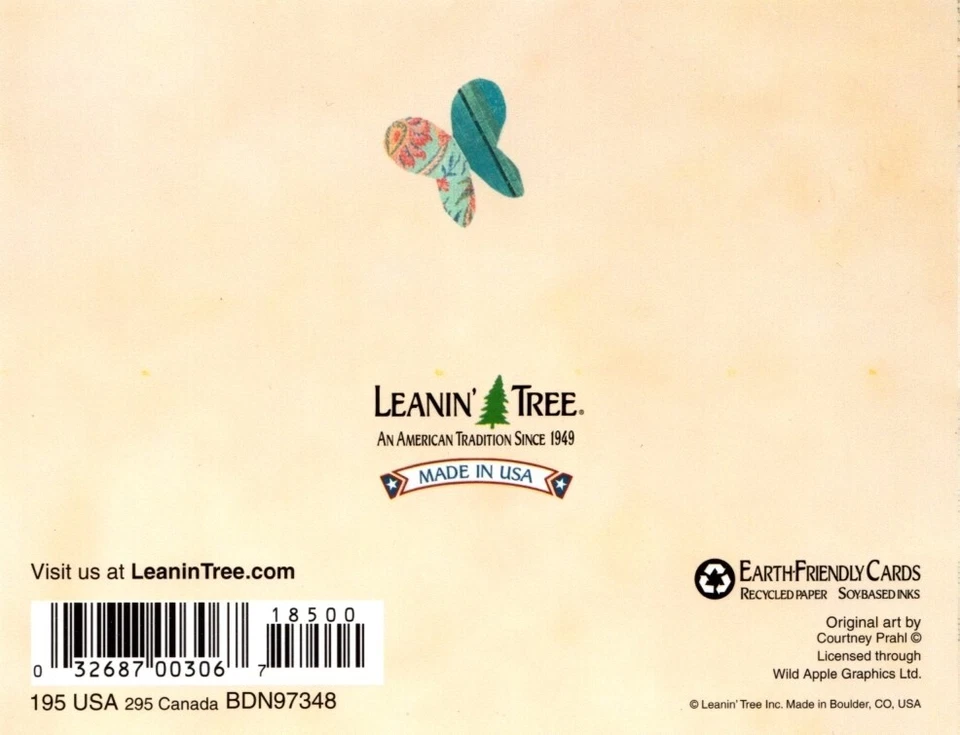 Happy Birthday Bouquet of Butterfly Butterflies Leanin' Tree Greeting Card - Image 3 of 3