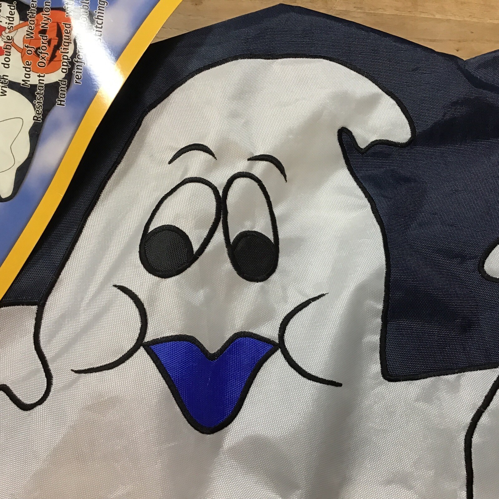 Decorative Hand appliquéd Halloween Flag Ghost Boo 35x34 Seasonal