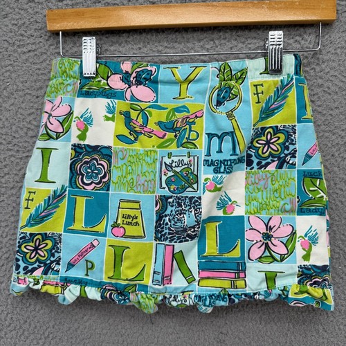 Lilly Pulitzer Bryce Reversible Skirt Girls Multicolor Corduroy Ruffle Size 7 - Picture 3 of 13