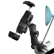 360° Rotation Motorcycle Bicycle Cell Phone Holder Handlebar Stand Mount Bracket