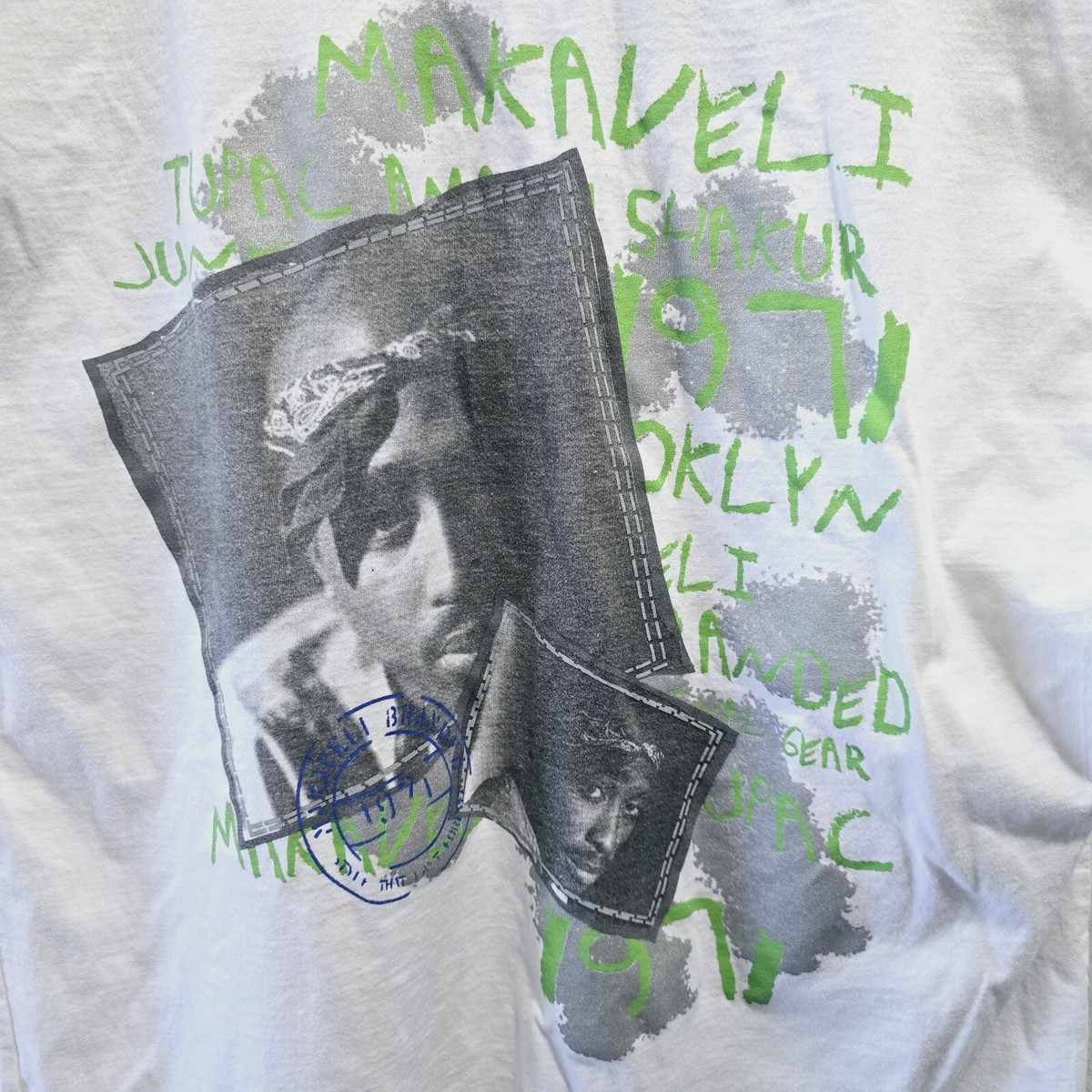 Tupac Shakur Rap Tee Makaveli Branded Against All Odds T Tupac Shakur Rap Tee Makaveli Branded Against All Odds T