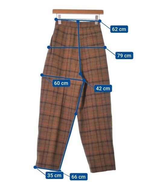 LOEWE Pants (Other) BrownishxOrangexRed(Check Pattern LOEWE Pants (Other) BrownishxOrangexRed(Check Pattern