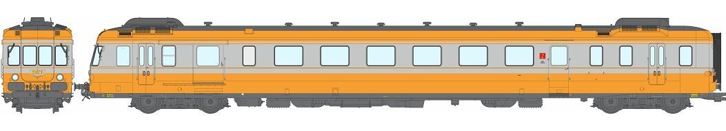 Autorail RGP 2 X 2706 bordeaux sound HO avec motorisation centrale et décodeur