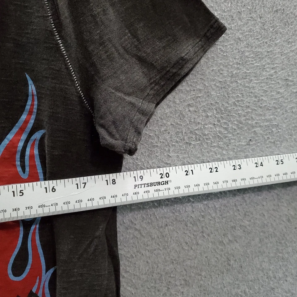 Camiseta Legion Of Rock Hombre Gris Medio Power + Fury World Tour 86 Gráfico Calavera Foto 4 de 4