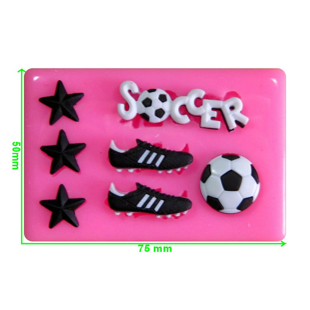 Football Soccer Silicone Mould by Fairie Blessings