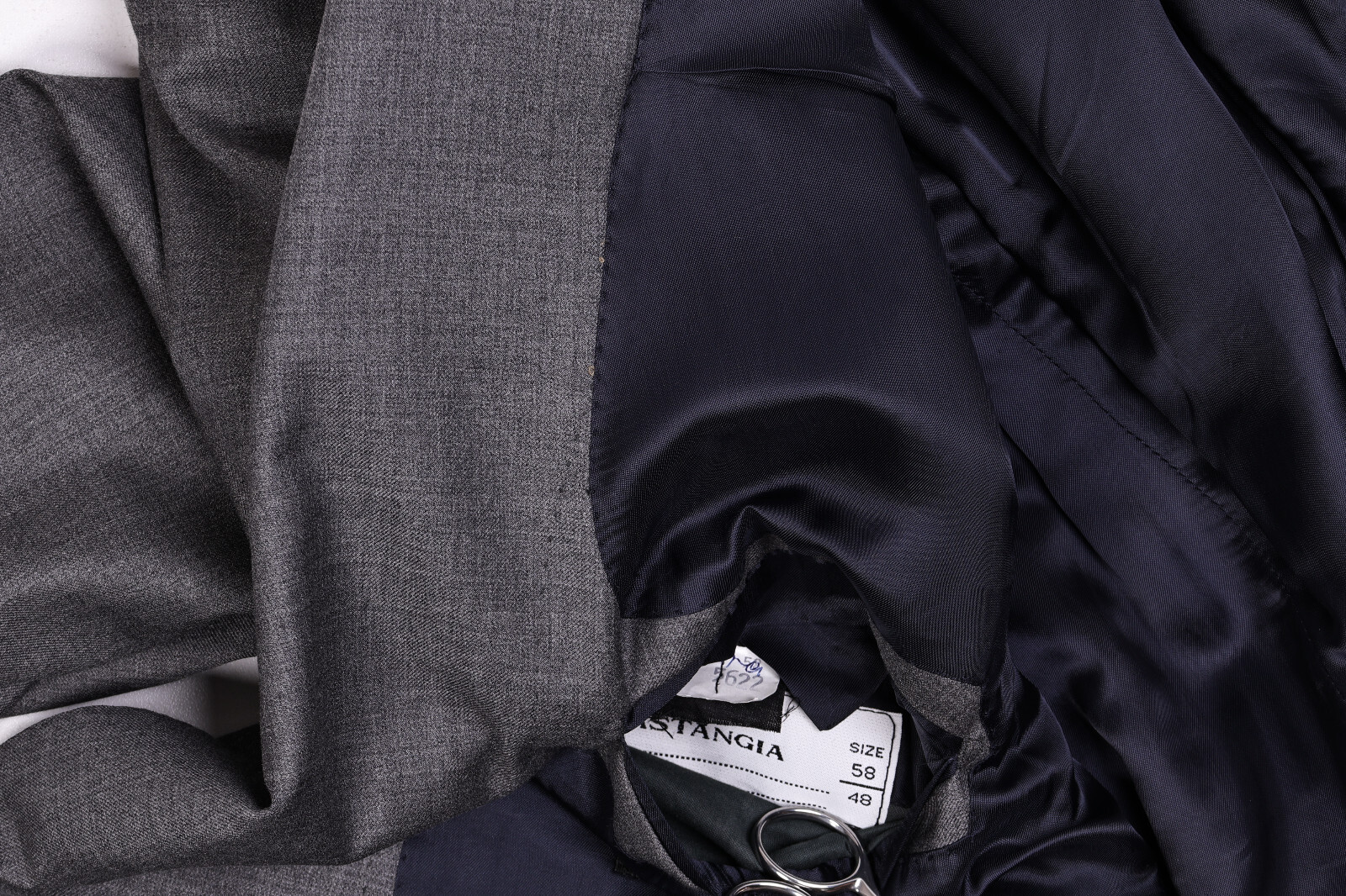 JAY KOS Solid Gray Wool Mens Blazer Double Breast… - image 6