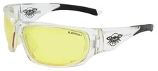 BRAND NEW Black Flys Sunglasses FLY DEFENSE CLEAR W/ YELLOW ANTI FOG LENS SAFETY