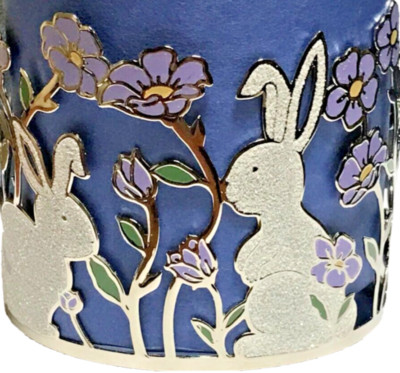 Bath & Body Works BUNNIES & BLOOMS 3-Wick Candle Holder Easter 2023  Free Ship
