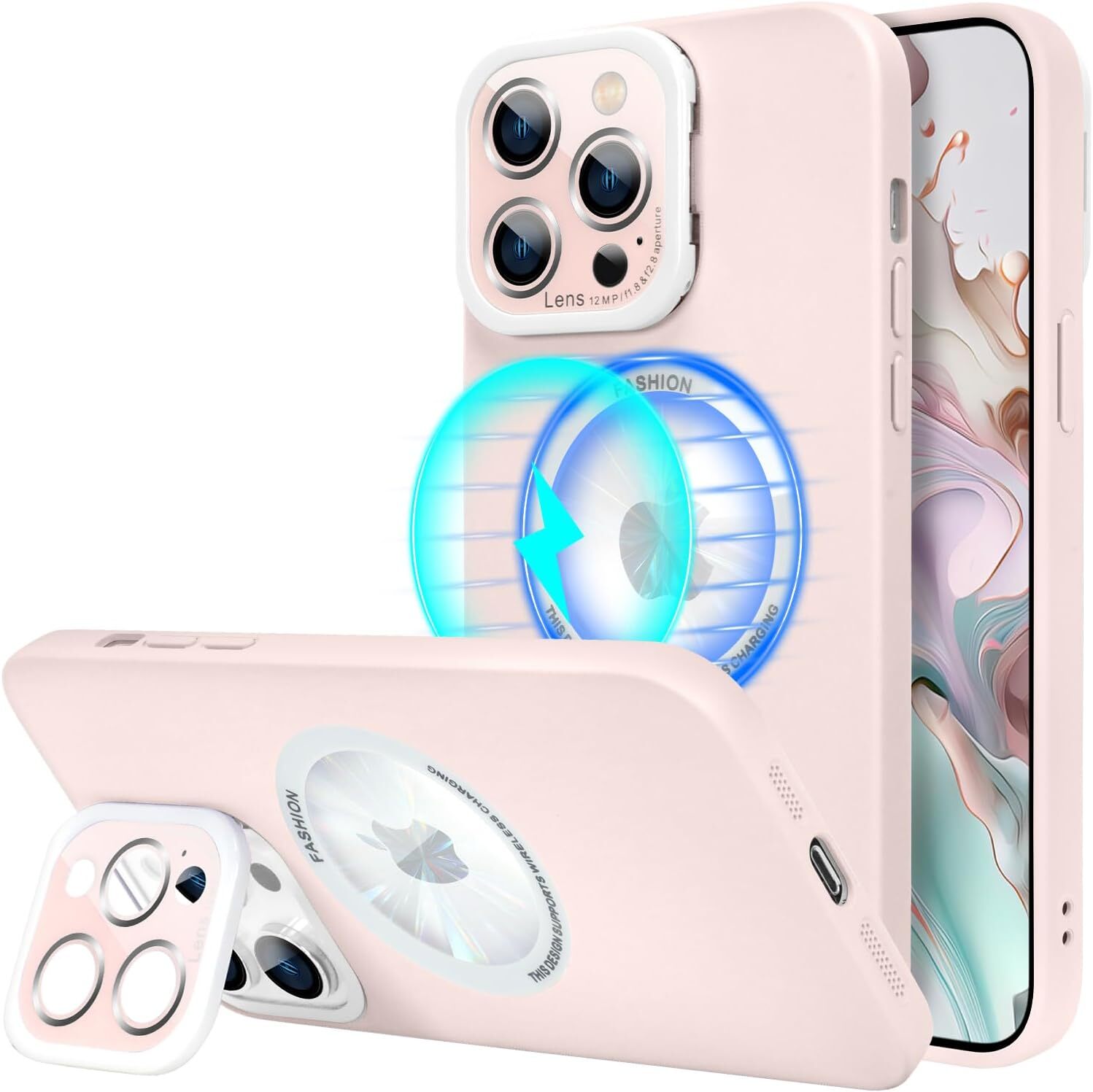 Magnetic Designed for iPhone 14 Pro Case Cute Compatible with Magsafe, with Lens