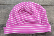 Baby Girl Tea 3-6 Month Pink Striped Hat
