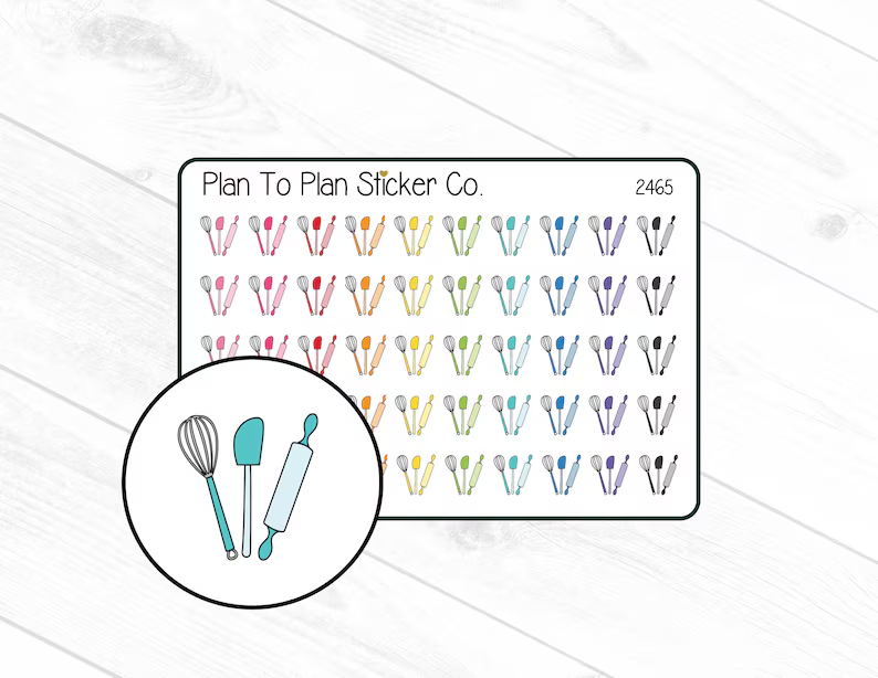 2465~~Baking Utensils Planner Stickers.