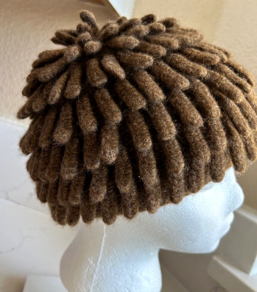 Nudu Bamileke Luxury Yak Toffee Med Brown  Billy G Rocker Hat  20" - 21" WARM - Image 3 of 4