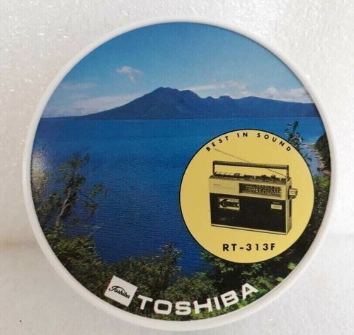 Vintage rare coffee tea cup coaster pad Toshiba RT-250R RT360R RT-333F RT-296RD - Picture 6 of 7