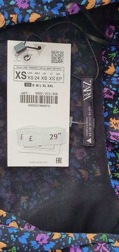 Women's, Zara, Dress, UK 6/8, EU XS, Mini, Short, Wrap Front, 60's Style, Floral - Picture 7 of 10