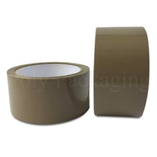 BROWN VINYL TAPE PVC(48mmx66M)(2")STRONG Rolls Thick Low Noise Packing Any Qty
