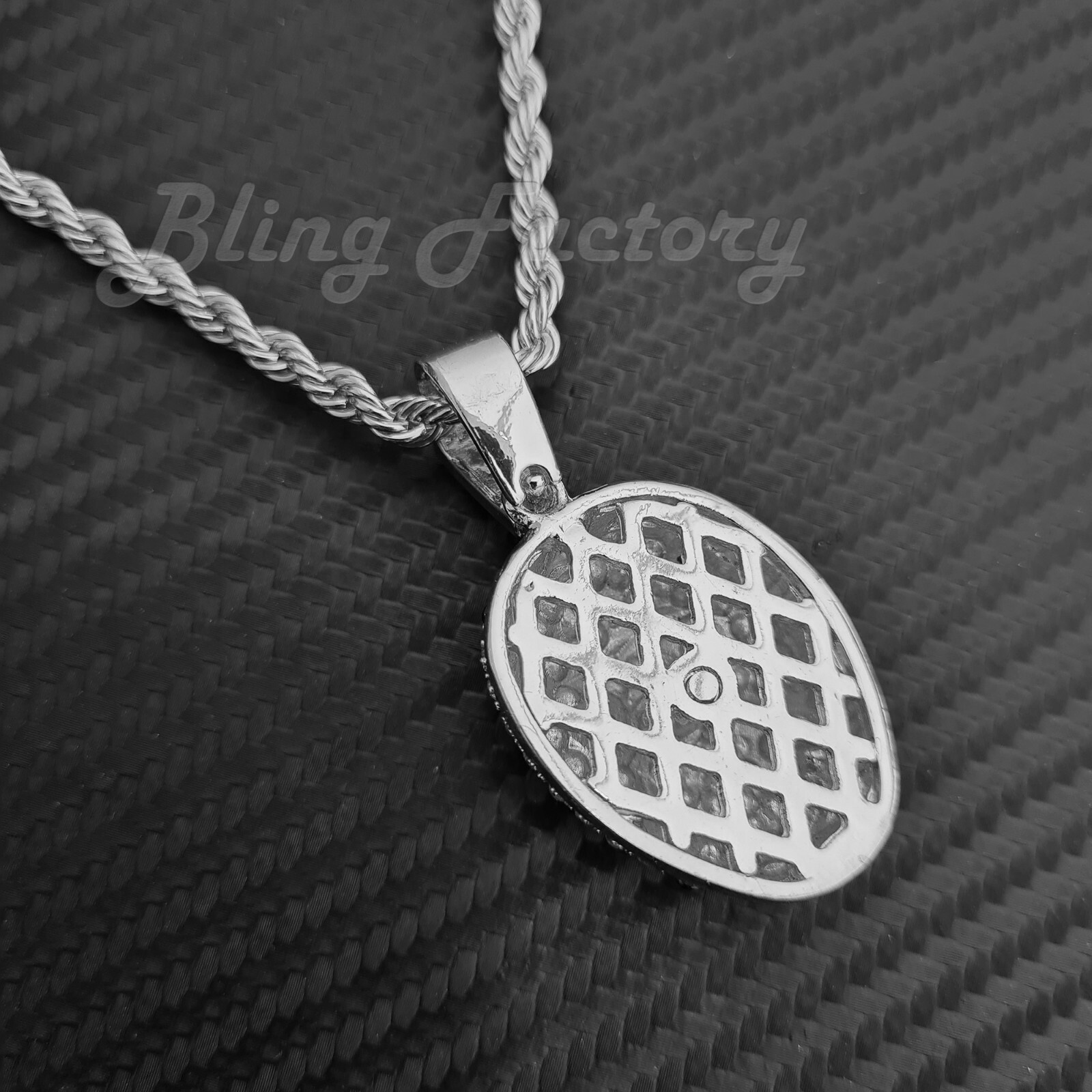 Gold Plated Cubic Zirconia Jason Mask Pendant 18 Iced Cuban