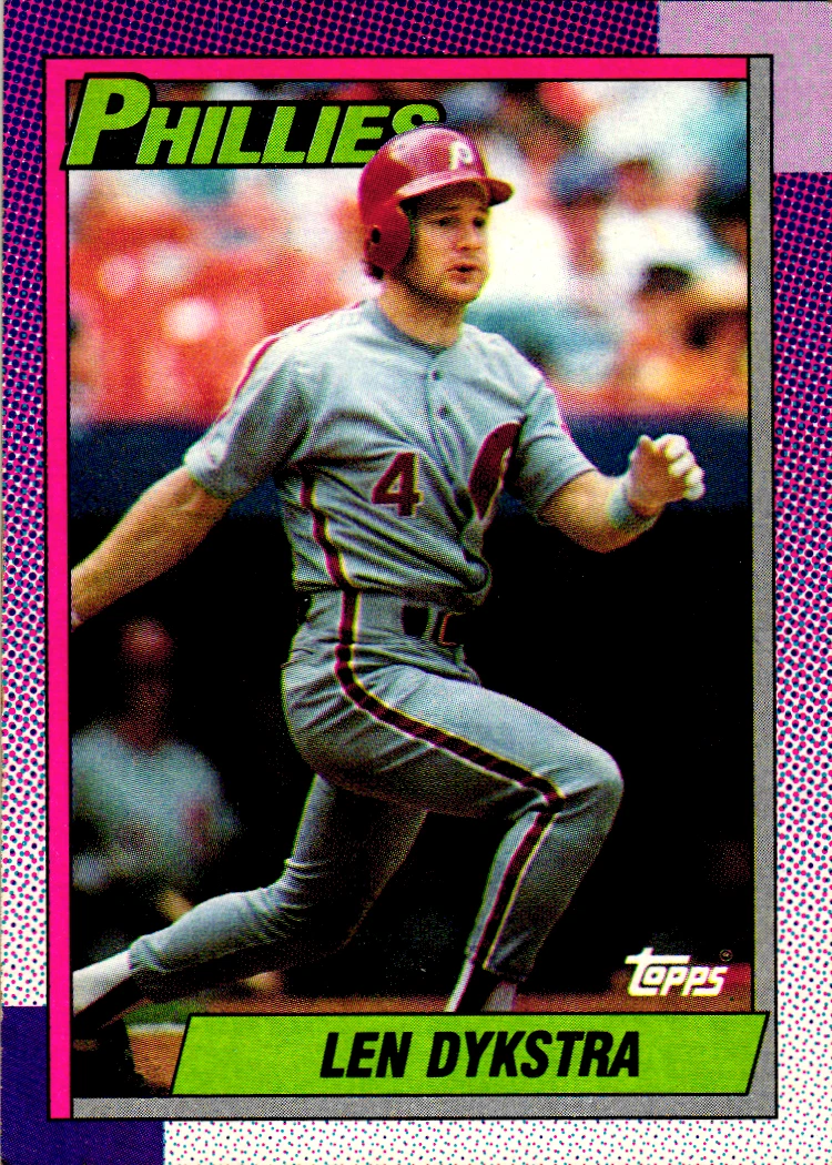 Len Dykstra #515 Topps 1990 Baseball Card (Philadelphia Phillies) VG