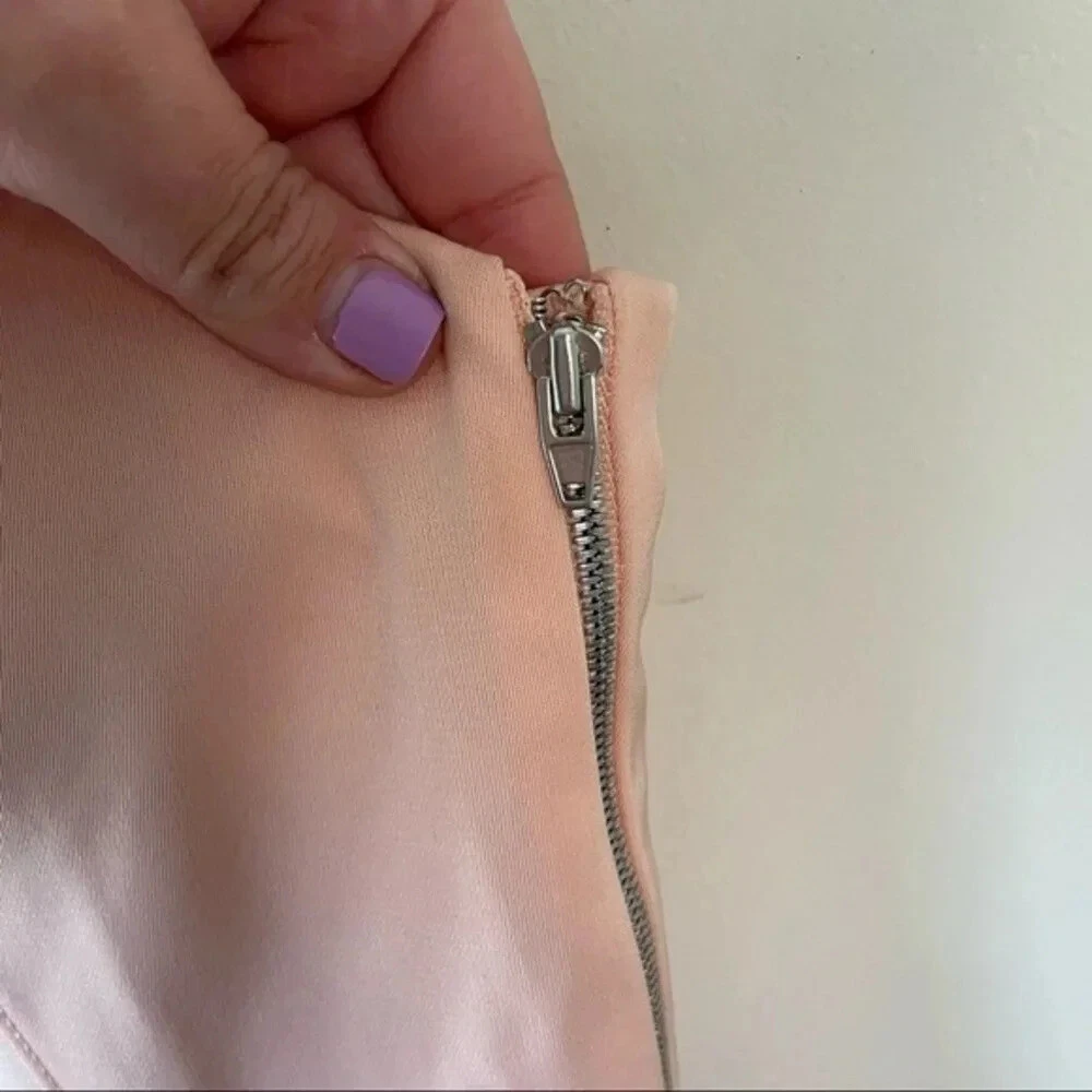 Abito corsetto bustier Alexander Wang rosa chiaro pannello rete‎ in nettare taglia 0 nuovo senza etichette