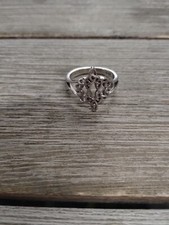 Sterling Silver Ring With Intricate Knot Pattern Sz 8