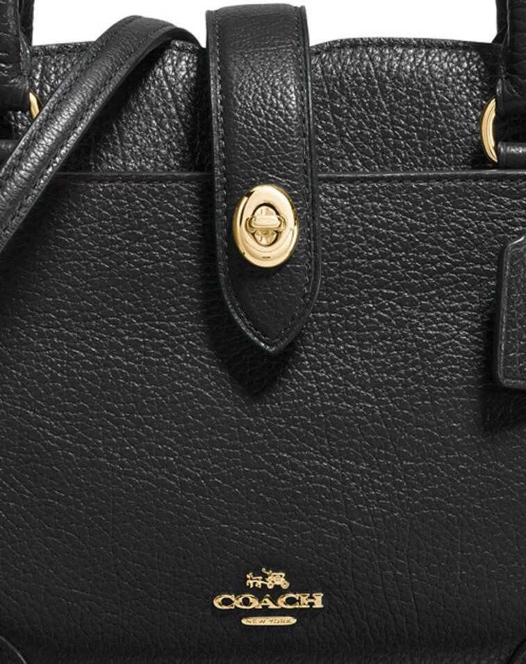 Nuova borsa a tracolla Coach 37779 Mercer Borsa a tracolla oro nero grani 24 luci in pelle