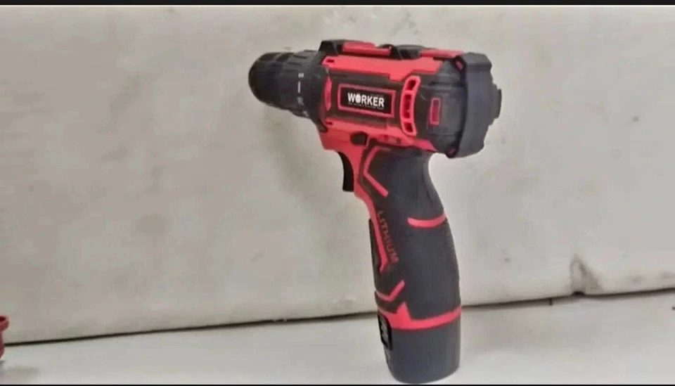 "WORKER"12V CORDLESS DRILL SET-RED (WK-PWT-5502) With 2 Batteries Electric Drill - Image 4 of 4