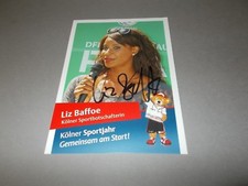 Liz Baffoe  Kölner Sportbotschafter signiert Autogramm auf Autogrammkarte 