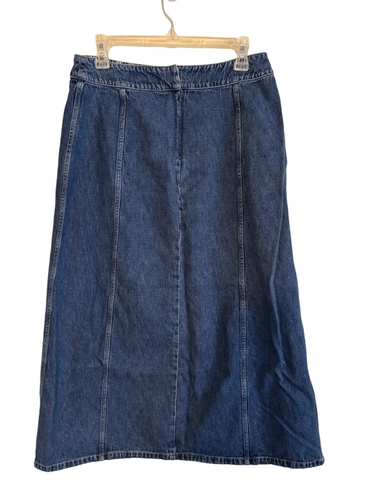 VintageNorton View Mcnaughton Long Denim Midi Skirt SZ 8 Modest Bohemian Trendy - Picture 2 of 4