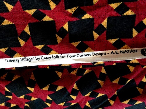 AE NATAN STAR DESIGN LIBERTY VILLAGE FABRIC 2 + YDS X 44" W - Picture 1 of 2