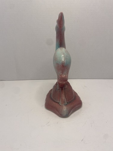 Haeger Art Deco Pottery Gazelle Deer Impala Figurine Sculpture Teal Mauve 8.5" - Picture 4 of 7