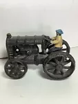 Vintage Cast Iron Ford Fordson Tractor With Driver