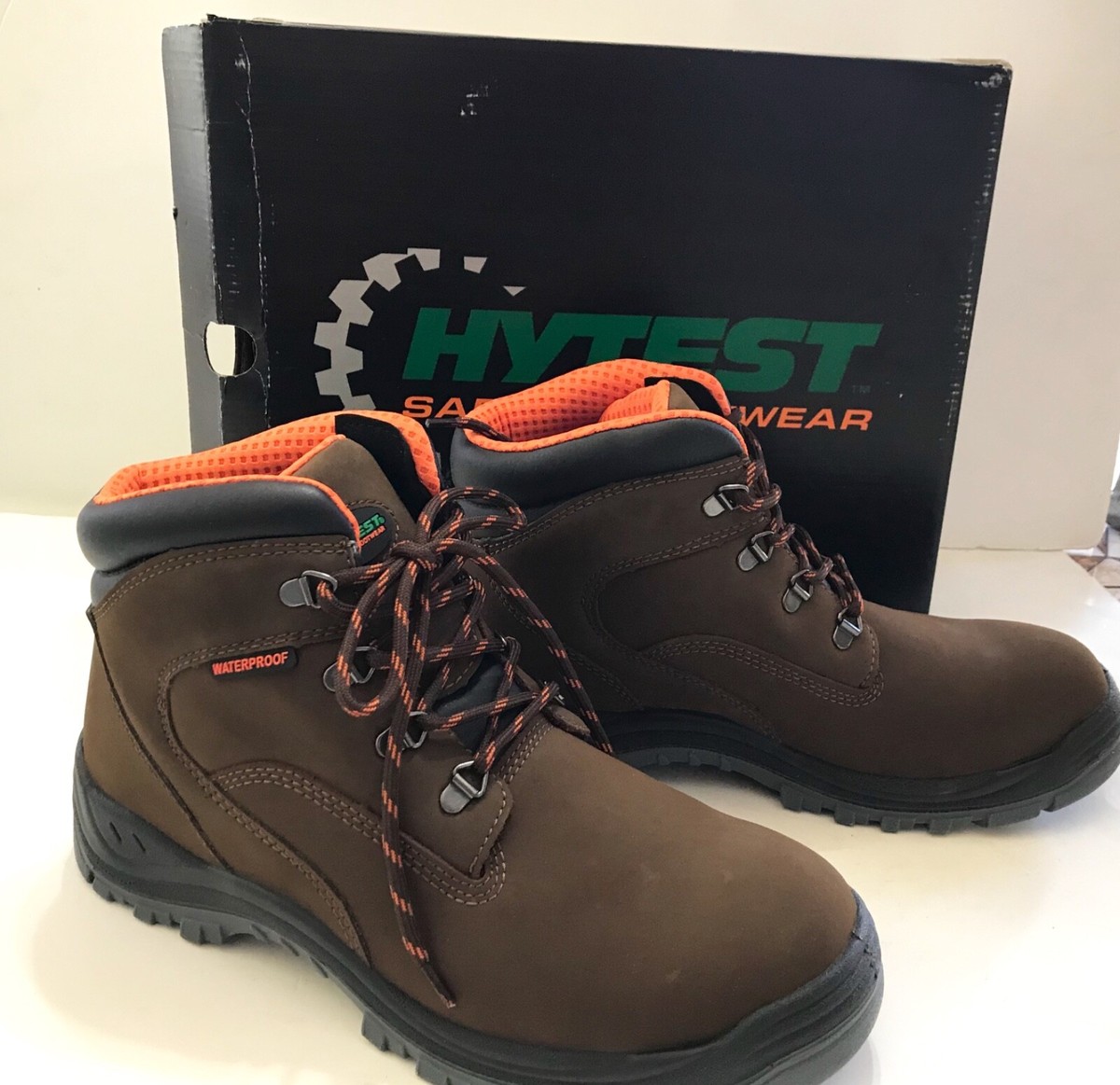 Hytest Work Boots Mens 8.5 W Knox K13751 Lace‎ Up Steel Toe Waterproof Brown Knox 2 6 main image 4