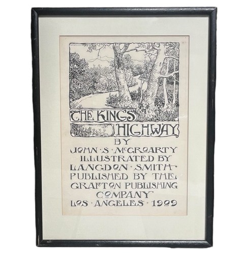 1909 Langdon Smith Illustration Kunst Gemälde The King's Highway Californiana - Bild 2 von 16