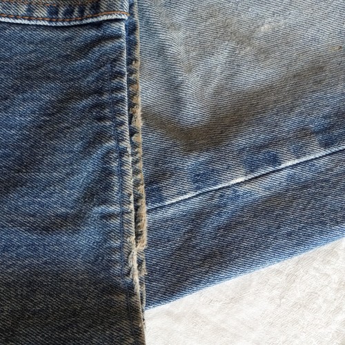 Jeans uomo Levi Strauss 505 blu denim taglia 33 x 25 effetto invecchiato C2 - Foto 5 di 12