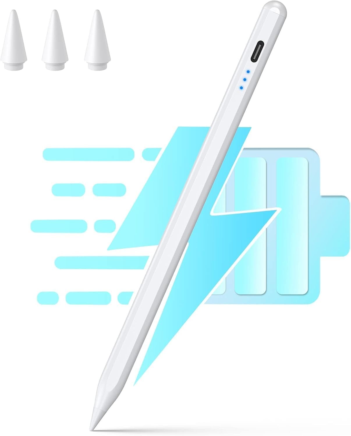 Fast-Charging Stylus Pen for iPad 10th & 11th Gen in Sleek White