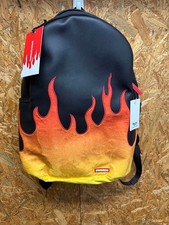 RARE Sprayground Cream Fire Flames Backpack Laptop Notebook for