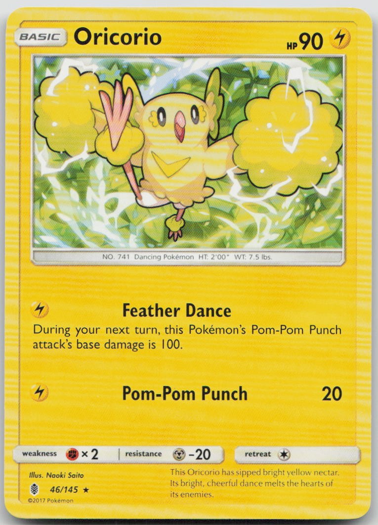 Oricorio 46/145 Guardians Rising Rare Pokemon MP
