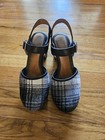 B.O.C Black Plaid Mary Jane's With Short Heel Buckle Strap Size 9 — photo 1