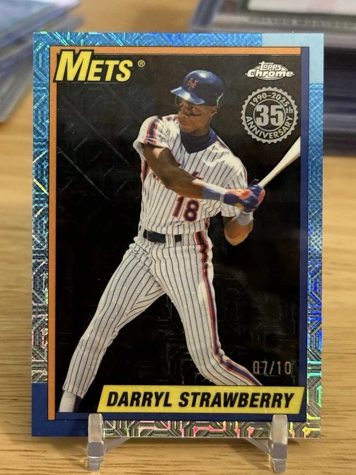 DARRYL FRESA 2025 Topps Cromo 35 Anin. MOJO REFRACTOR NEGRO/10 SSP METS Foto 3 de 4