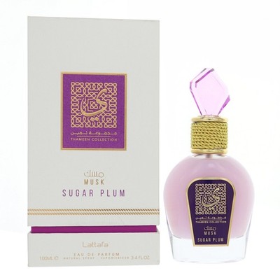 Musk Sugar Plum Thameen Collection by Lattafa Box for Women 3.4 Oz Eau De