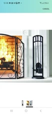 Style Selections 3 Pc  Fireplace Toolset￼￼black Finish