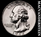 1962 Washington Quarter- Silver- Choice Gem Brilliant Uncirculated Luster #J6714