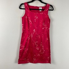 Ann Taylor Loft Dress Womens 4P Mini Pink Floral Sleeveless Stretch